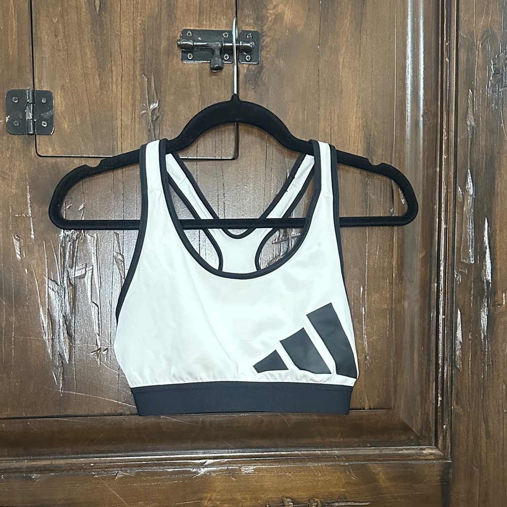 adidas Black and White Sports Bra